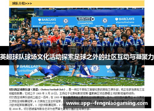 英超球队球场文化活动探索足球之外的社区互动与凝聚力